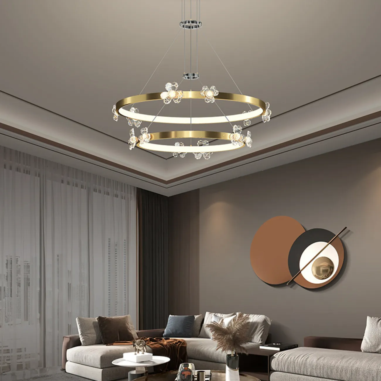 Подвесная люстра CAMILIA B D80 Black от ImperiumLoft