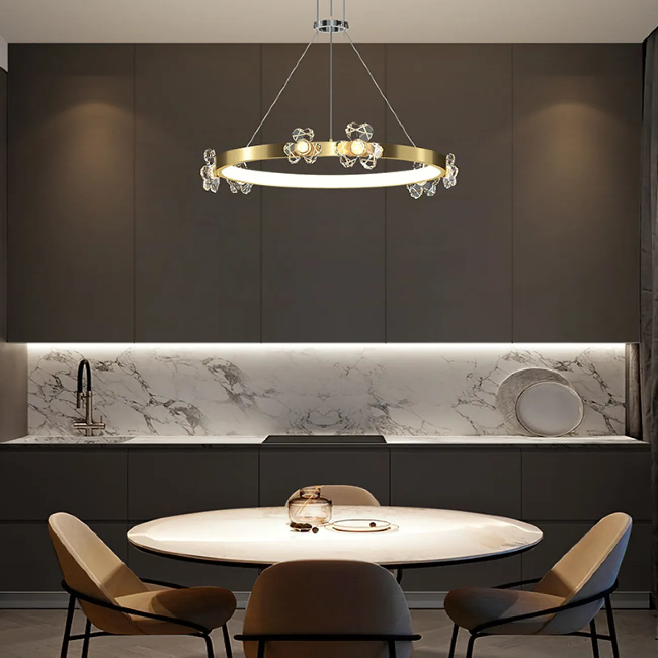 Подвесная люстра CAMILIA B D80 Black от ImperiumLoft