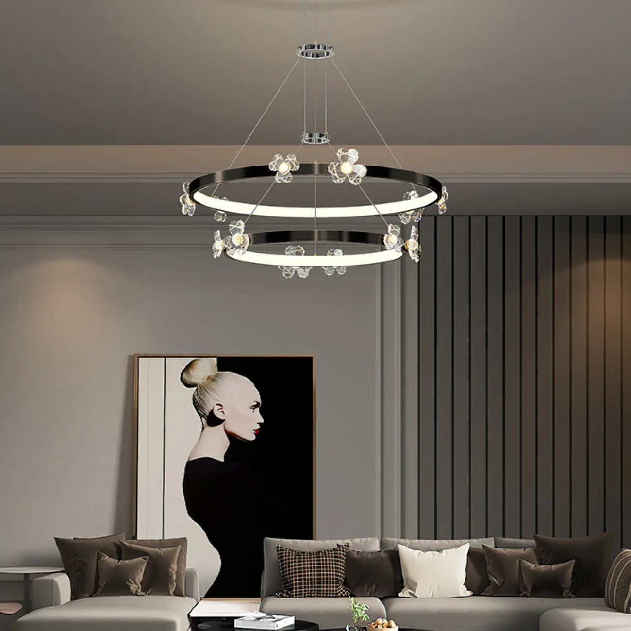 Подвесная люстра CAMILIA B D80 Black от ImperiumLoft