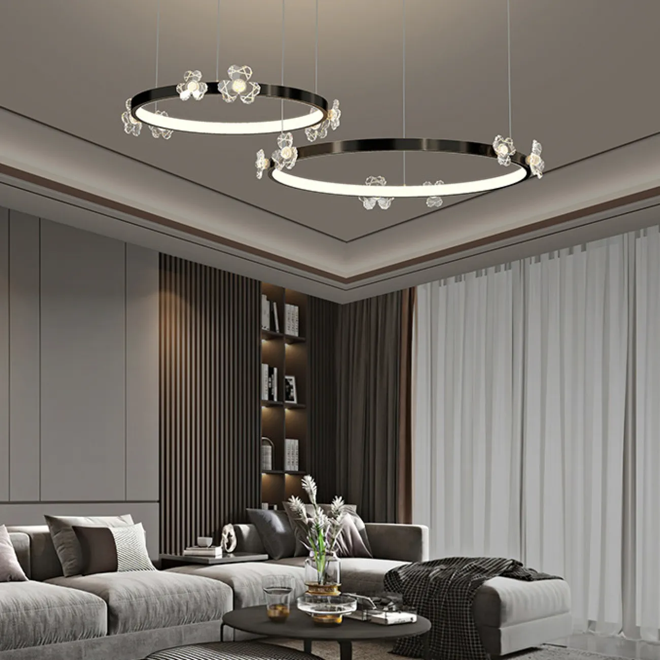 Подвесная люстра CAMILIA B D80 Black от ImperiumLoft