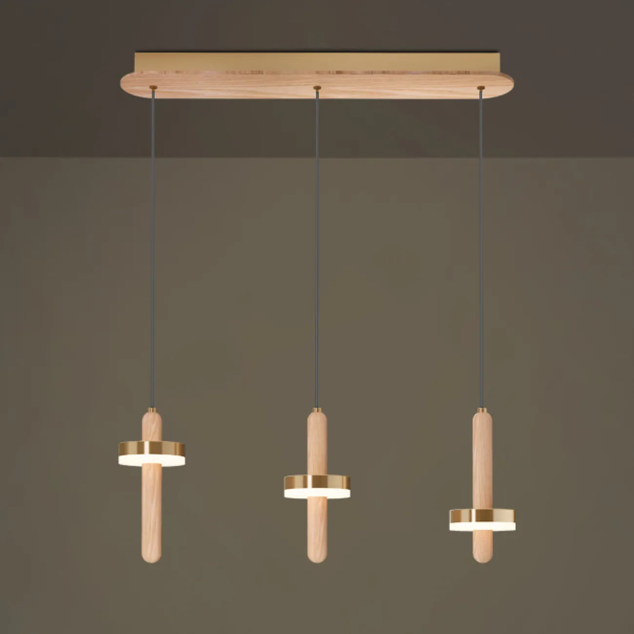 Подвесной светильник FALKA MORE B Brown Диск от ImperiumLoft