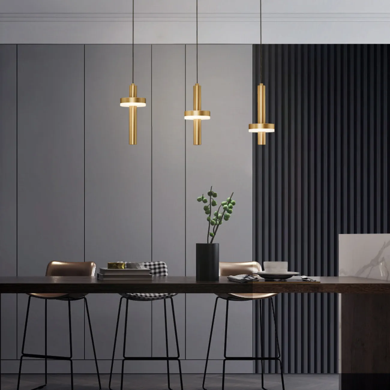 Подвесной светильник FALKA MORE B Brown Диск от ImperiumLoft