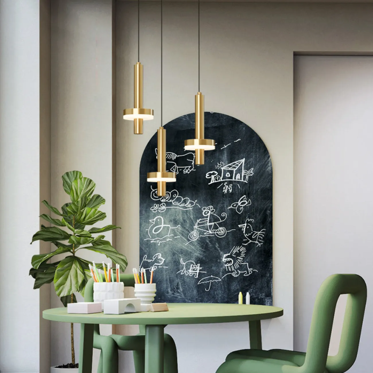 Подвесной светильник FALKA MORE B Brown Диск от ImperiumLoft