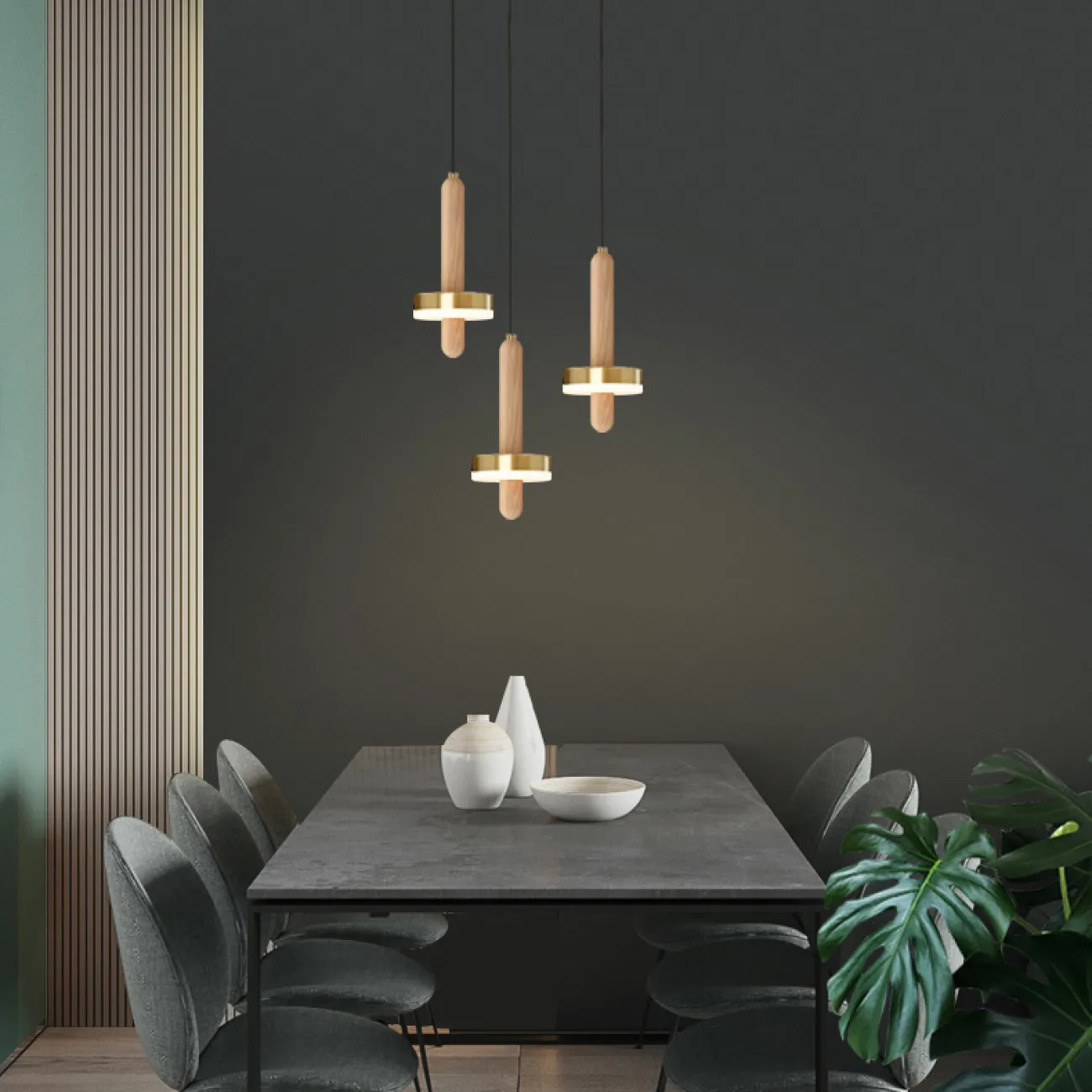 Подвесной светильник FALKA MORE B Brown Диск от ImperiumLoft