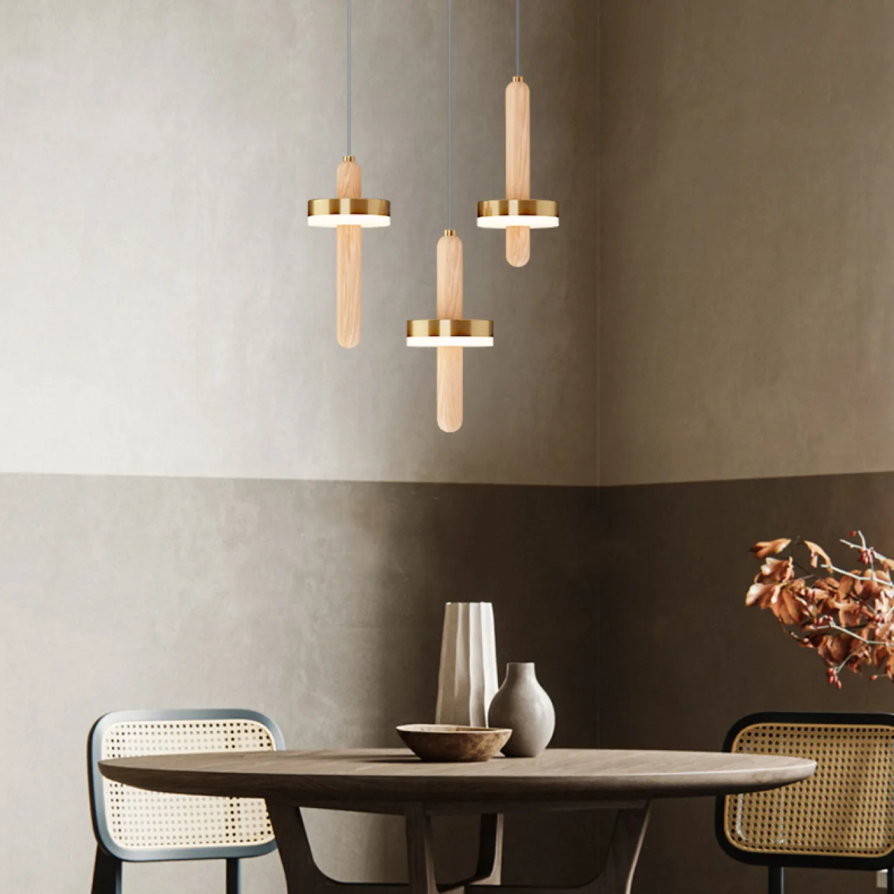 Подвесной светильник FALKA MORE B Brown Диск от ImperiumLoft