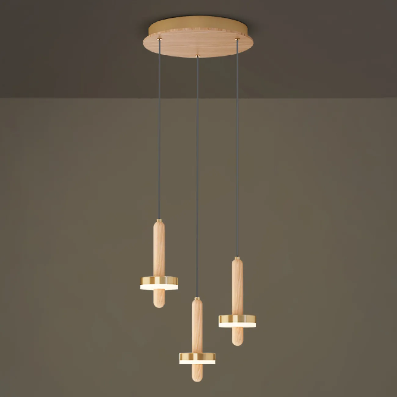 Подвесной светильник FALKA MORE B Brown Диск от ImperiumLoft