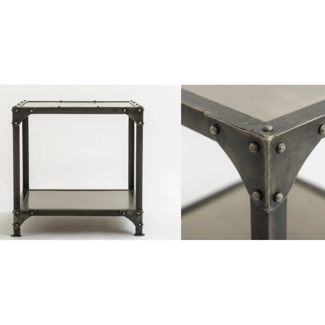 Кофейный стол Industrial Steampunk Nickel Side Table от LaLume