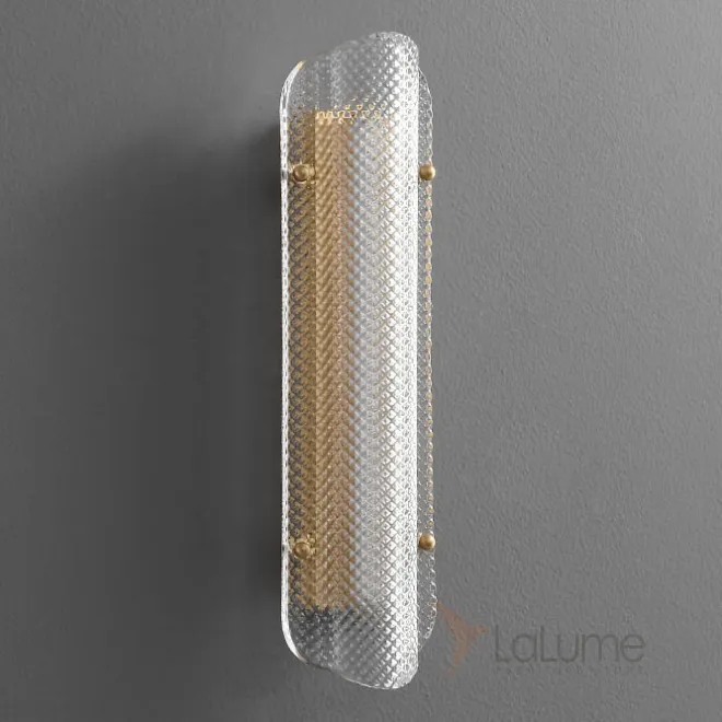 Настенный светодиодный светильник с изогнутым плафоном из стекла с панцирной поверхностью PENELOPE WALL