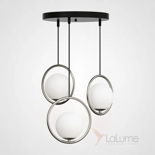 Подвесной светильник HOOP-TRIO Серебро, Круг, Диск от ImperiumLoft Подвесной светильник HOOP-TRIO Серебро, Круг, Диск от ImperiumLoft