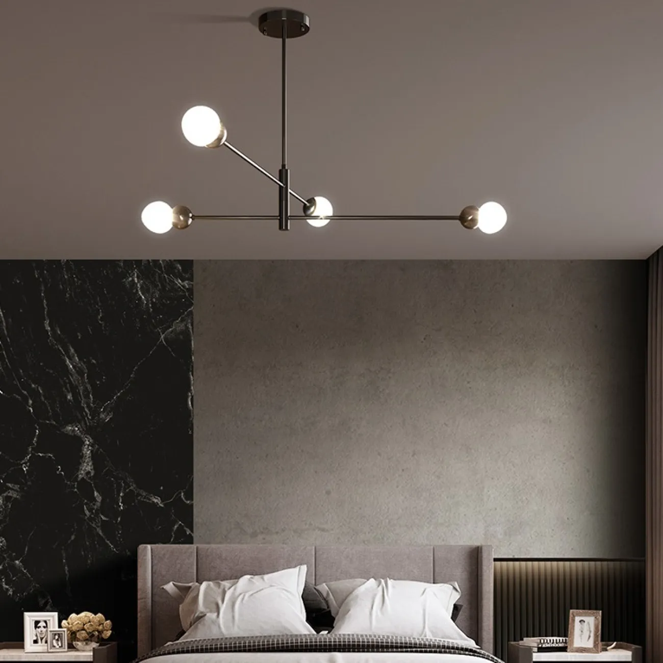 Люстра на штанге SALME L6 B Gold от ImperiumLoft