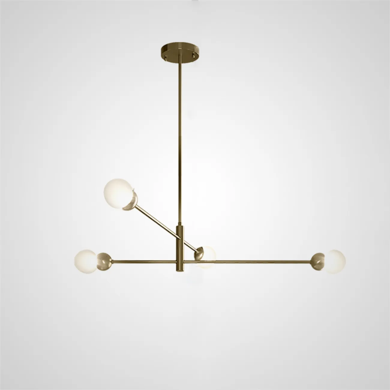 Люстра на штанге SALME L4 Black от ImperiumLoft