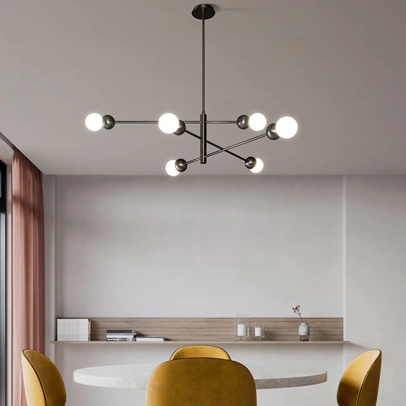 Люстра на штанге SALME L10 B Gold от ImperiumLoft