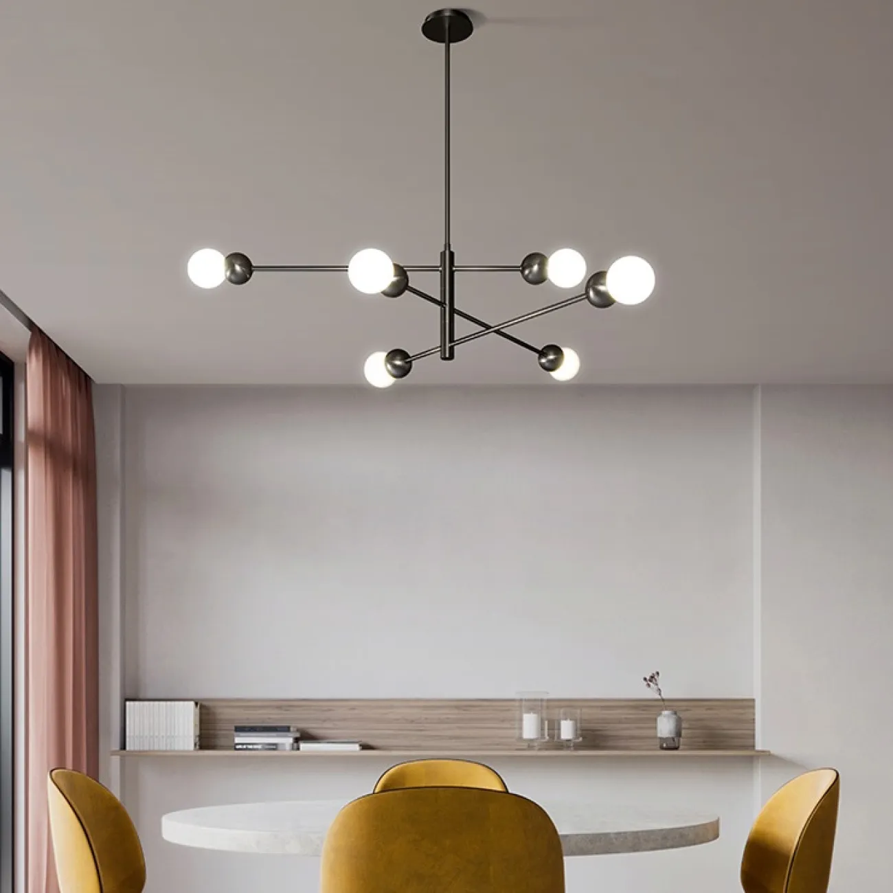 Люстра на штанге SALME L6 B Gold от ImperiumLoft