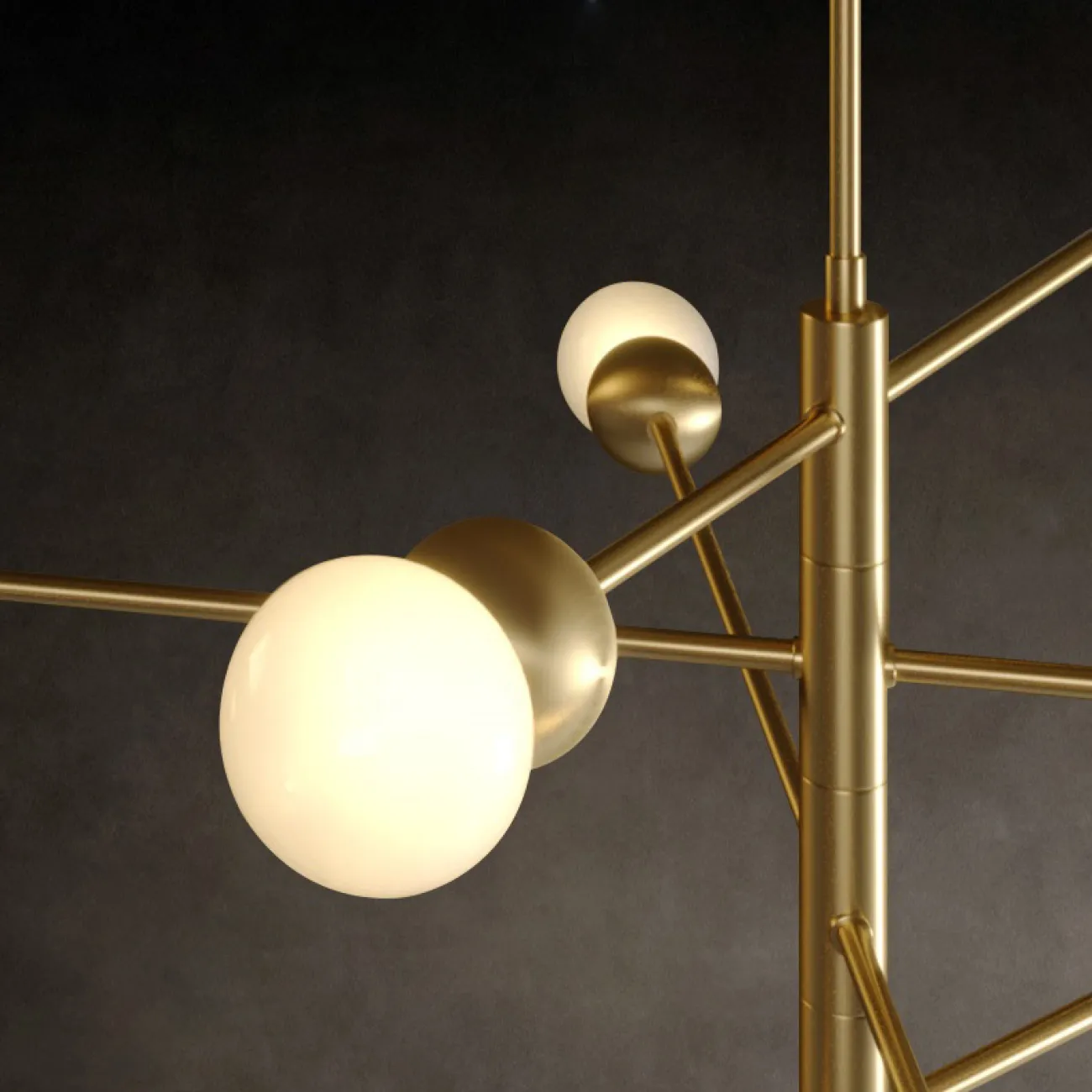 Люстра на штанге SALME L6 B Gold от ImperiumLoft