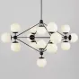 Modo Chandelier Black and White Glass 15-21 Globes designed by Jason Miller от LaLume