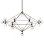 Modo Chandelier Black and White Glass 15-21 Globes designed by Jason Miller от LaLume