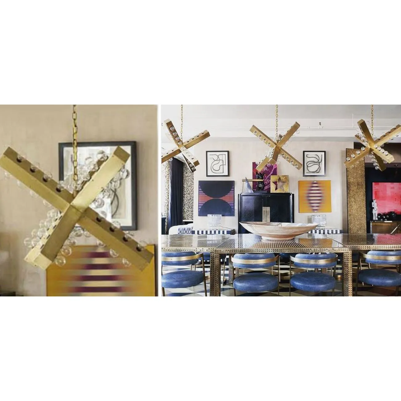 Подвесной светильник Nero Chandelier Gold от LaLume