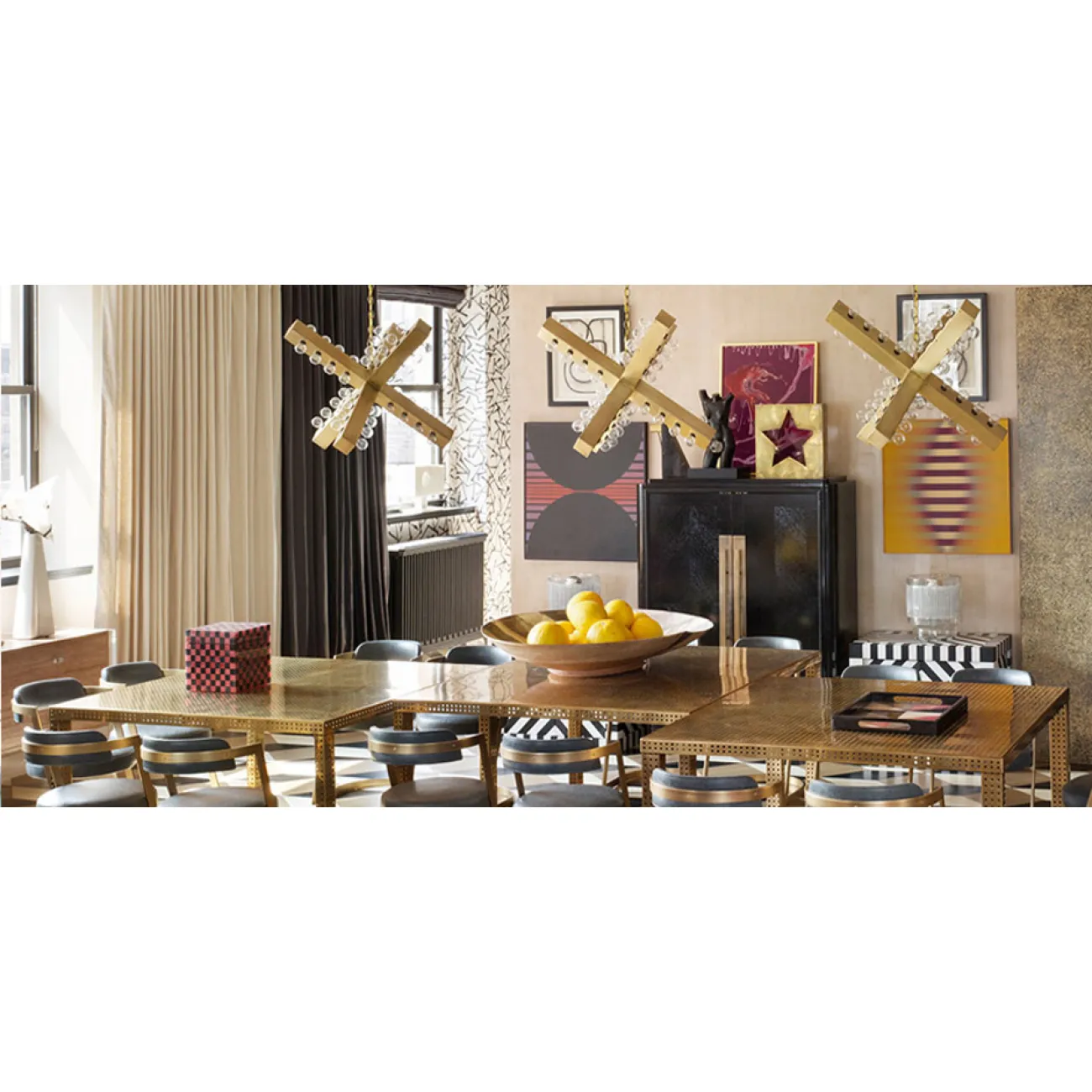 Подвесной светильник Nero Chandelier Gold от LaLume