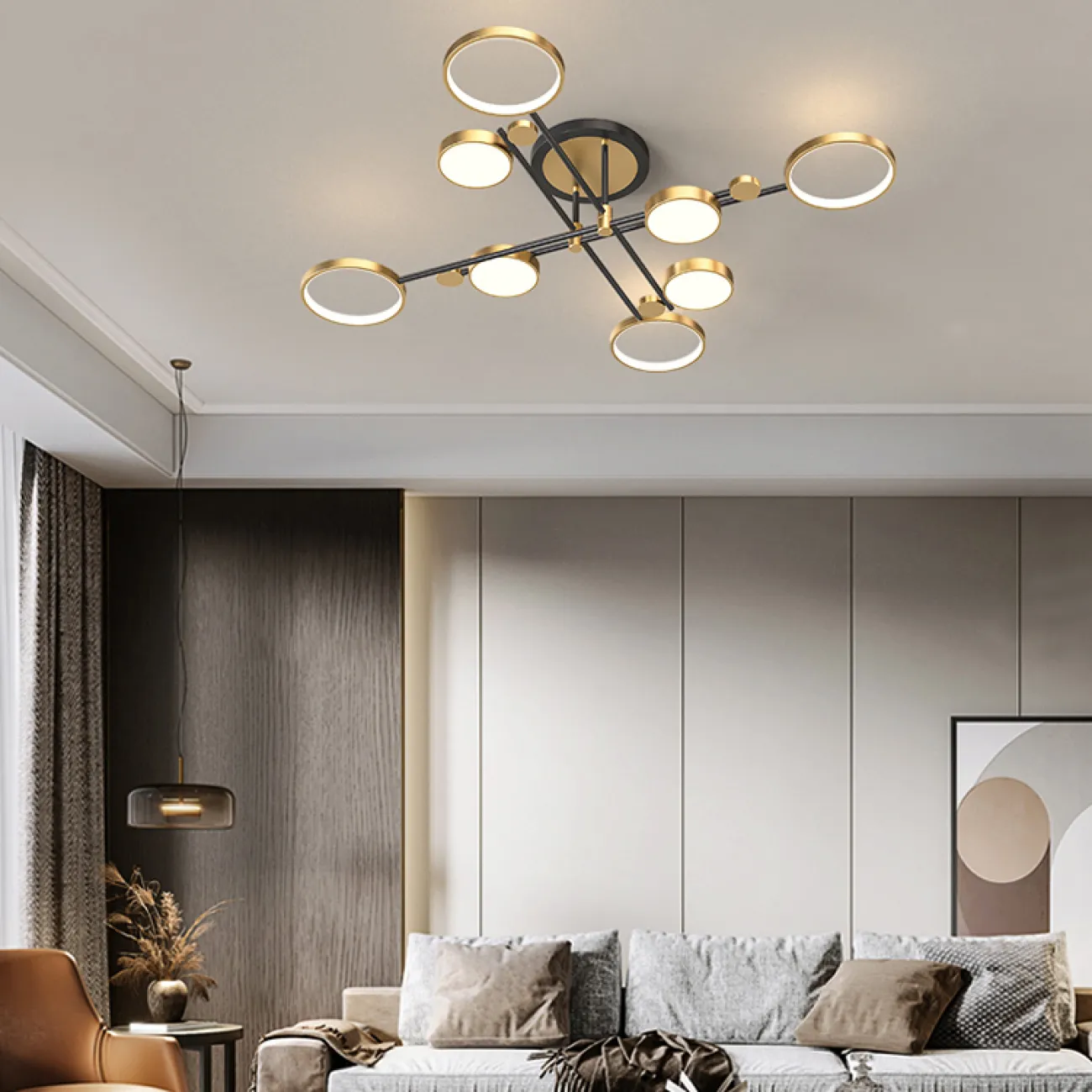 Потолочная люстра MARSA L4 Gold от ImperiumLoft