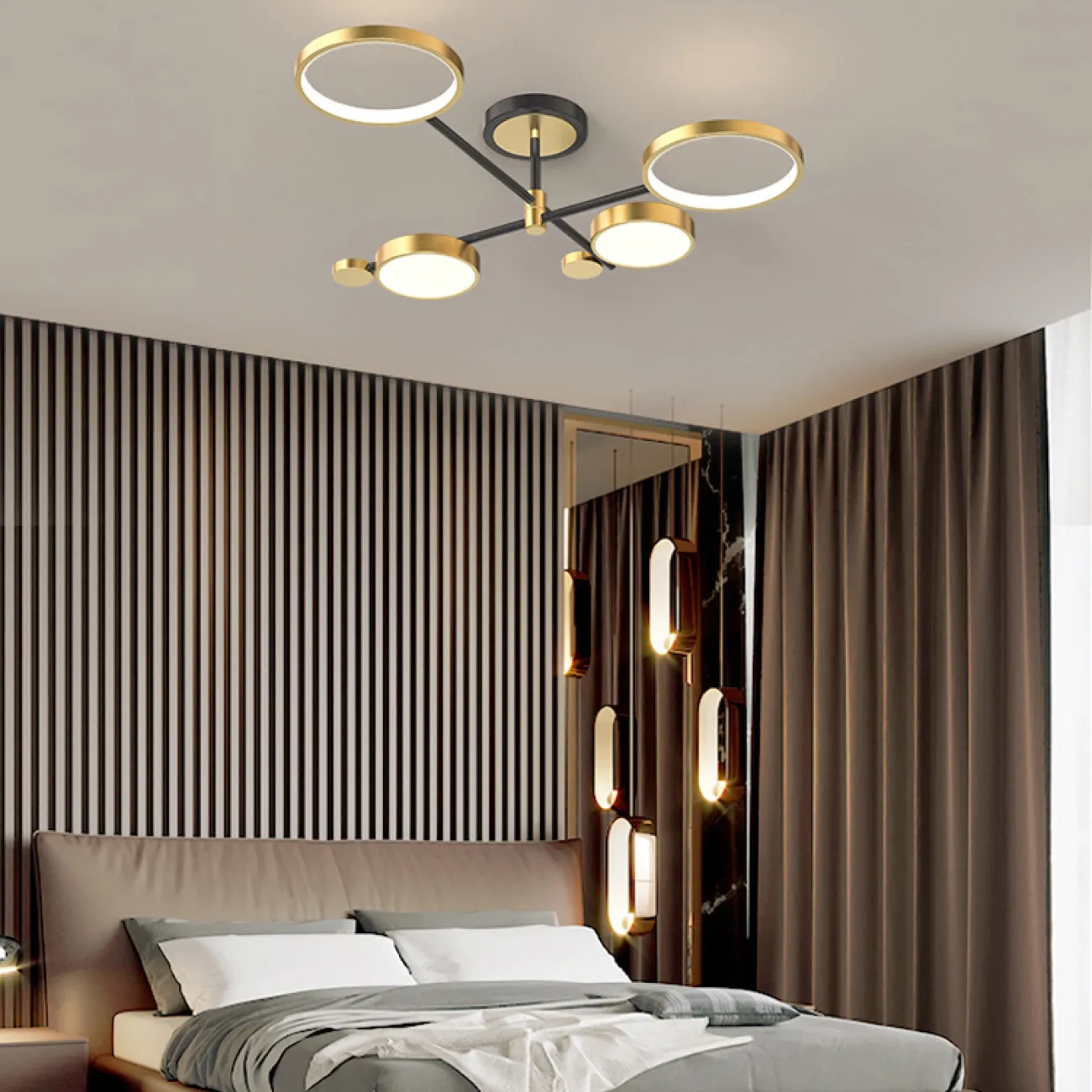 Потолочная люстра MARSA L4 Black от ImperiumLoft