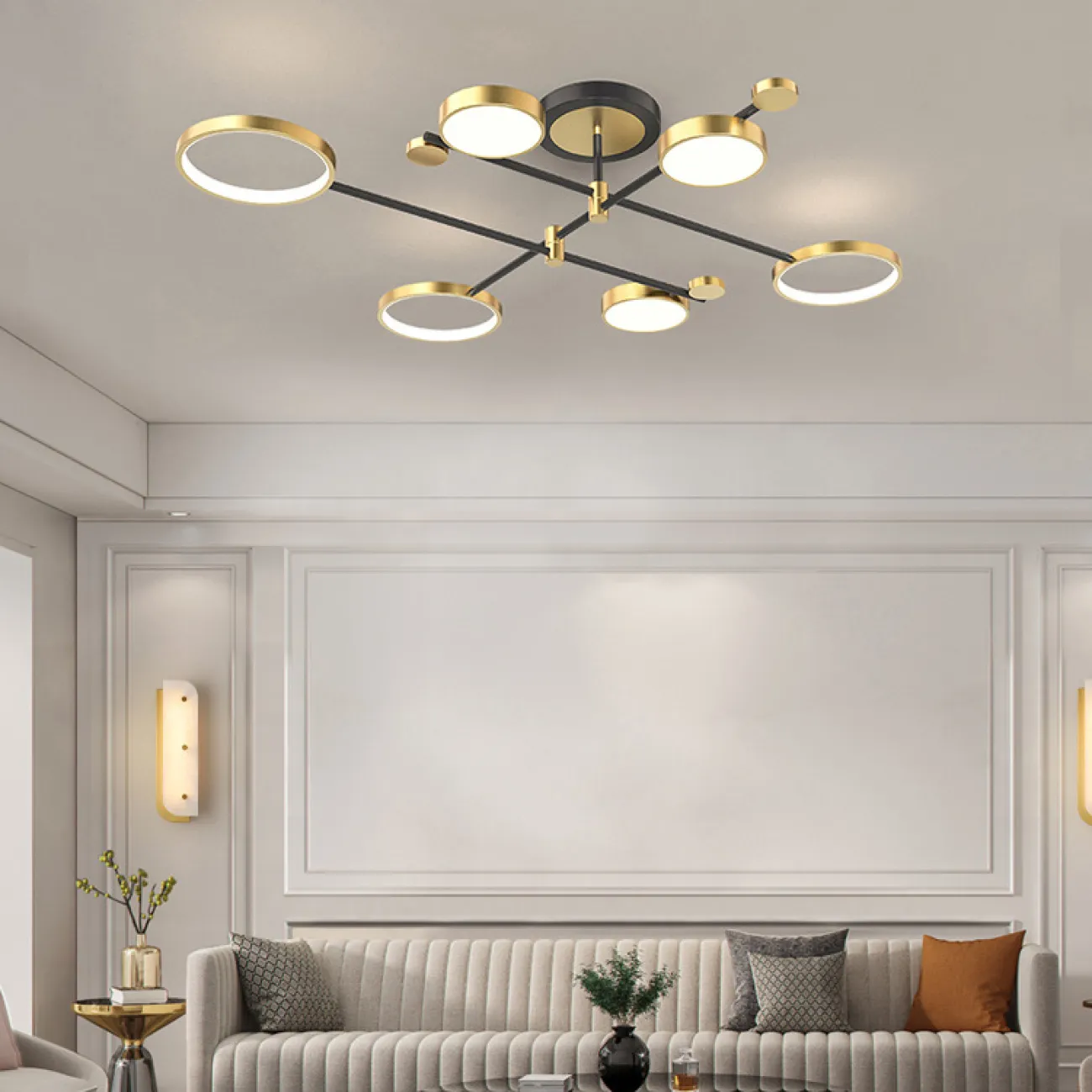 Потолочная люстра MARSA L4 Black от ImperiumLoft