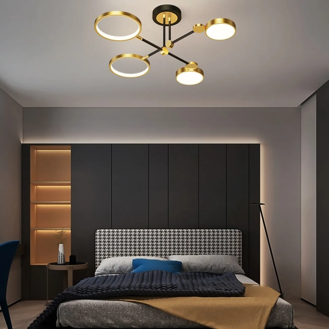 Потолочная люстра MARSA L4 Black от ImperiumLoft