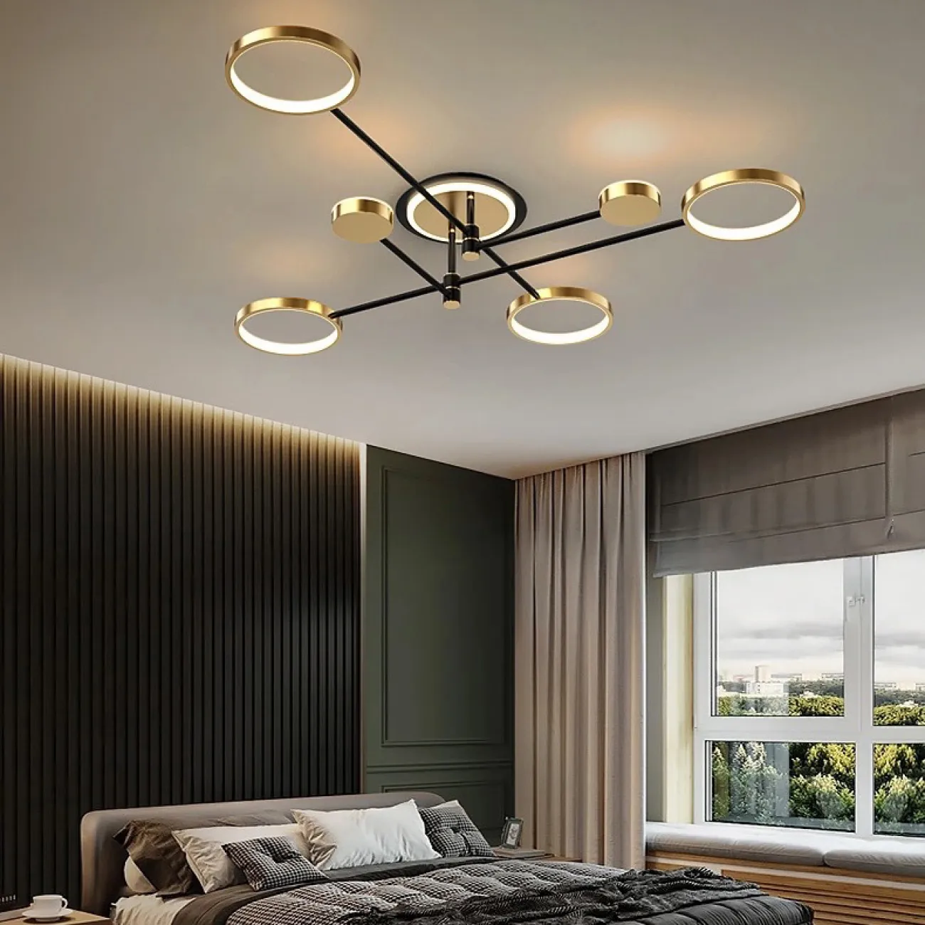 Потолочная люстра MARSA L4 Gold от ImperiumLoft