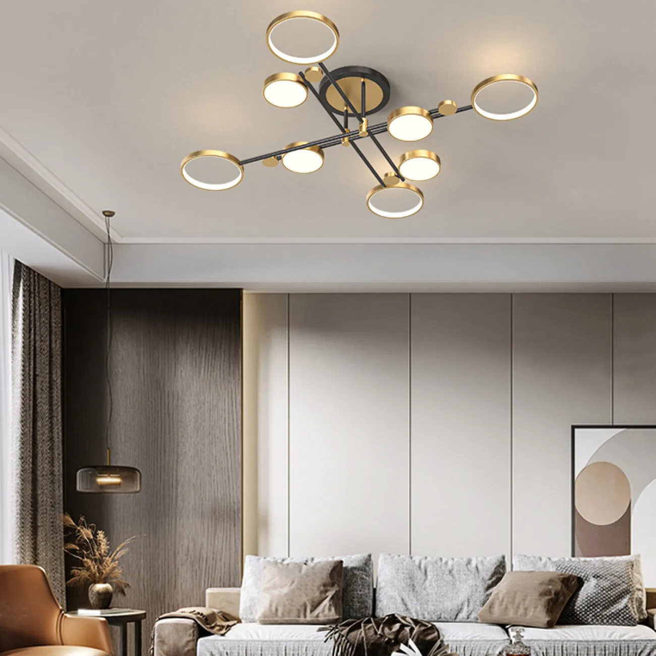 Потолочная люстра MARSA L4 Black от ImperiumLoft