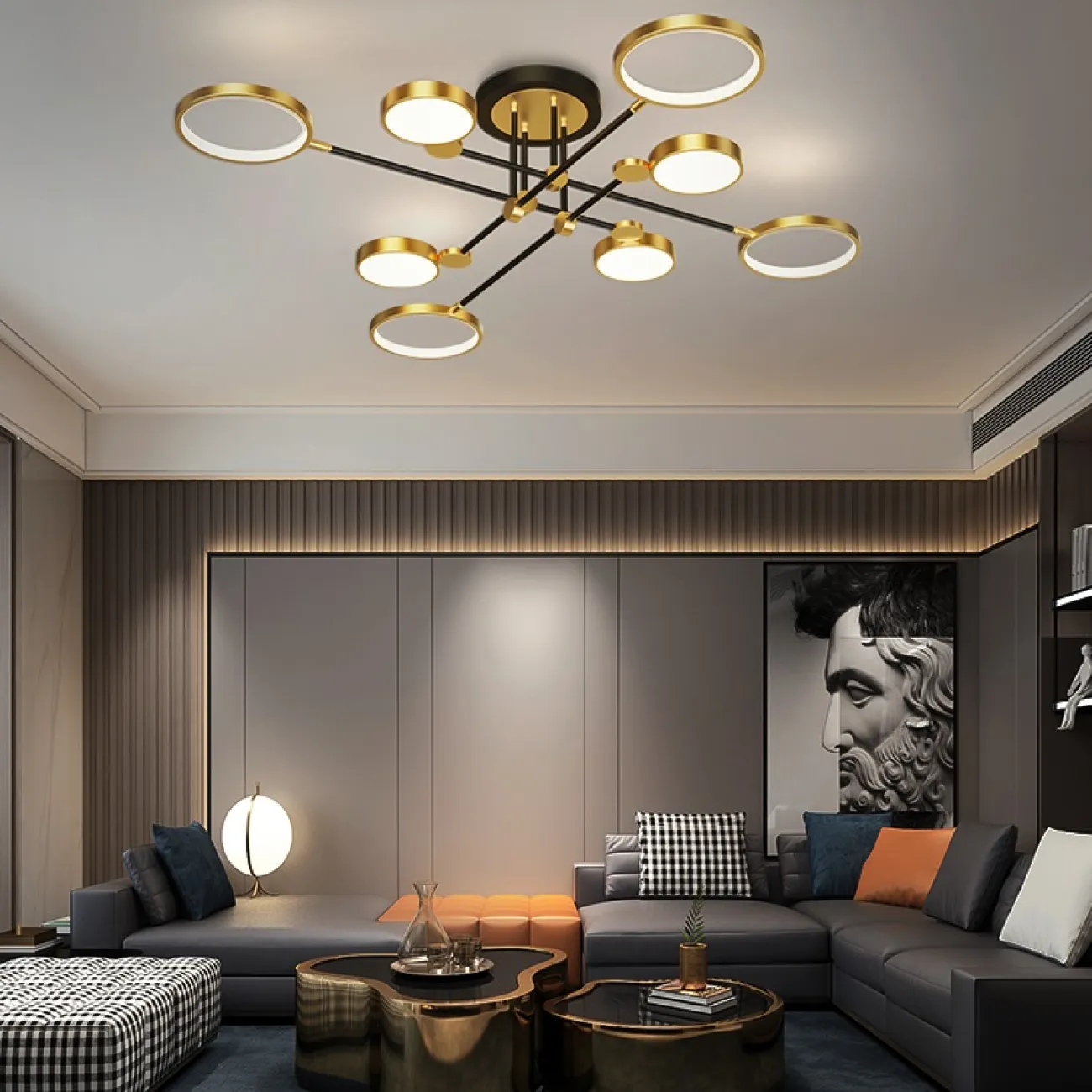 Потолочная люстра MARSA L4 Black от ImperiumLoft