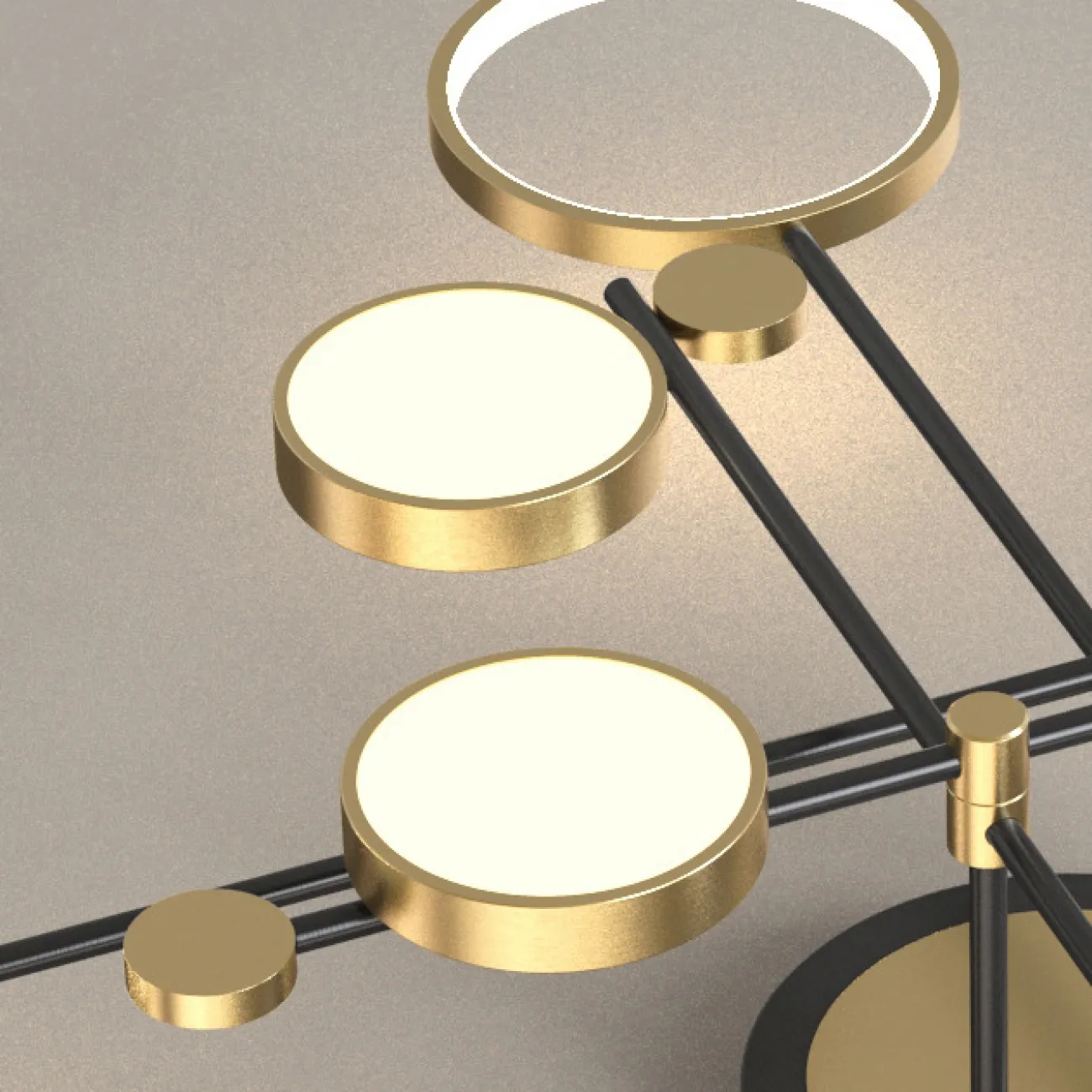 Потолочная люстра MARSA L4 Black от ImperiumLoft