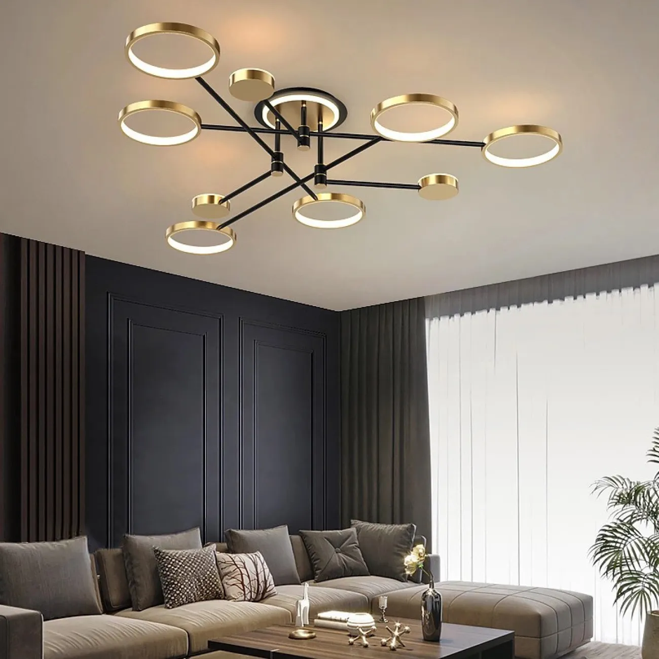 Потолочная люстра MARSA L4 Black от ImperiumLoft