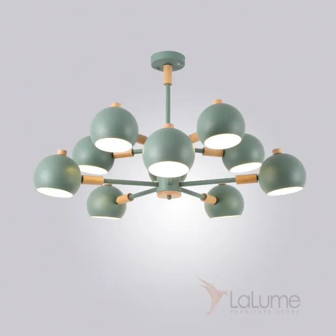 Люстра на штанге SVEN 10 lamps Green