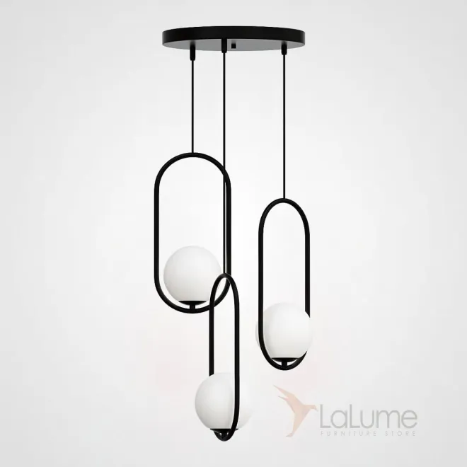 Подвесной светильник HOOP-TRIO Черный, Эллипс S, Диск от ImperiumLoft