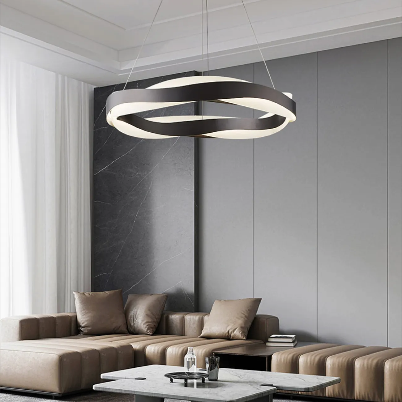 Подвесная люстра MALIKA D65 Black от ImperiumLoft