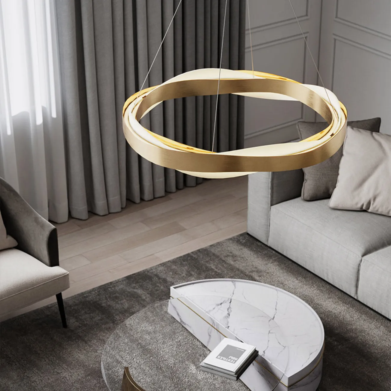 Подвесная люстра MALIKA D65 Brass от ImperiumLoft