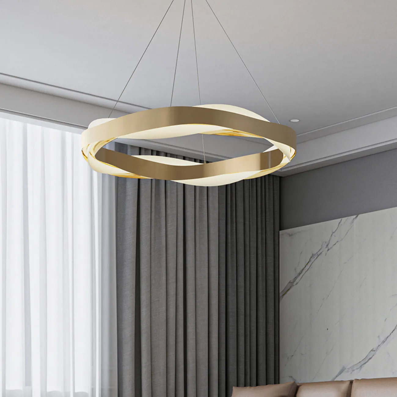 Подвесная люстра MALIKA D65 Black от ImperiumLoft