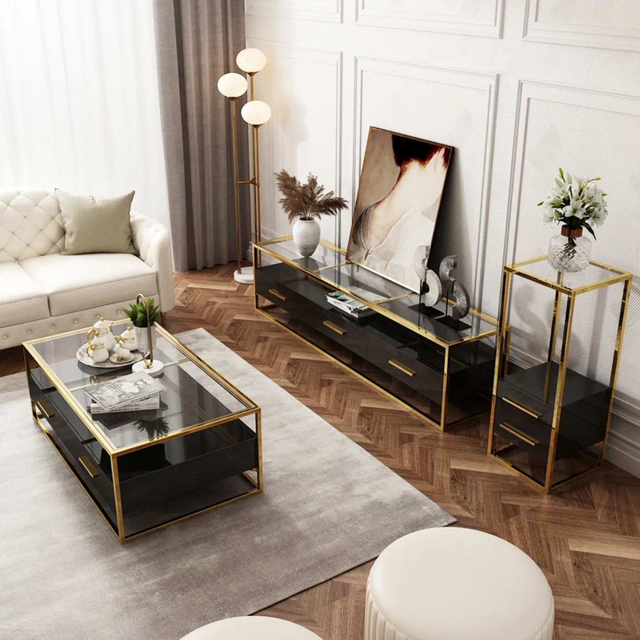 Дизайнерский комод под ТВ LaLume-TV00123 Дизайнерский комод под ТВ LaLume-TV00123