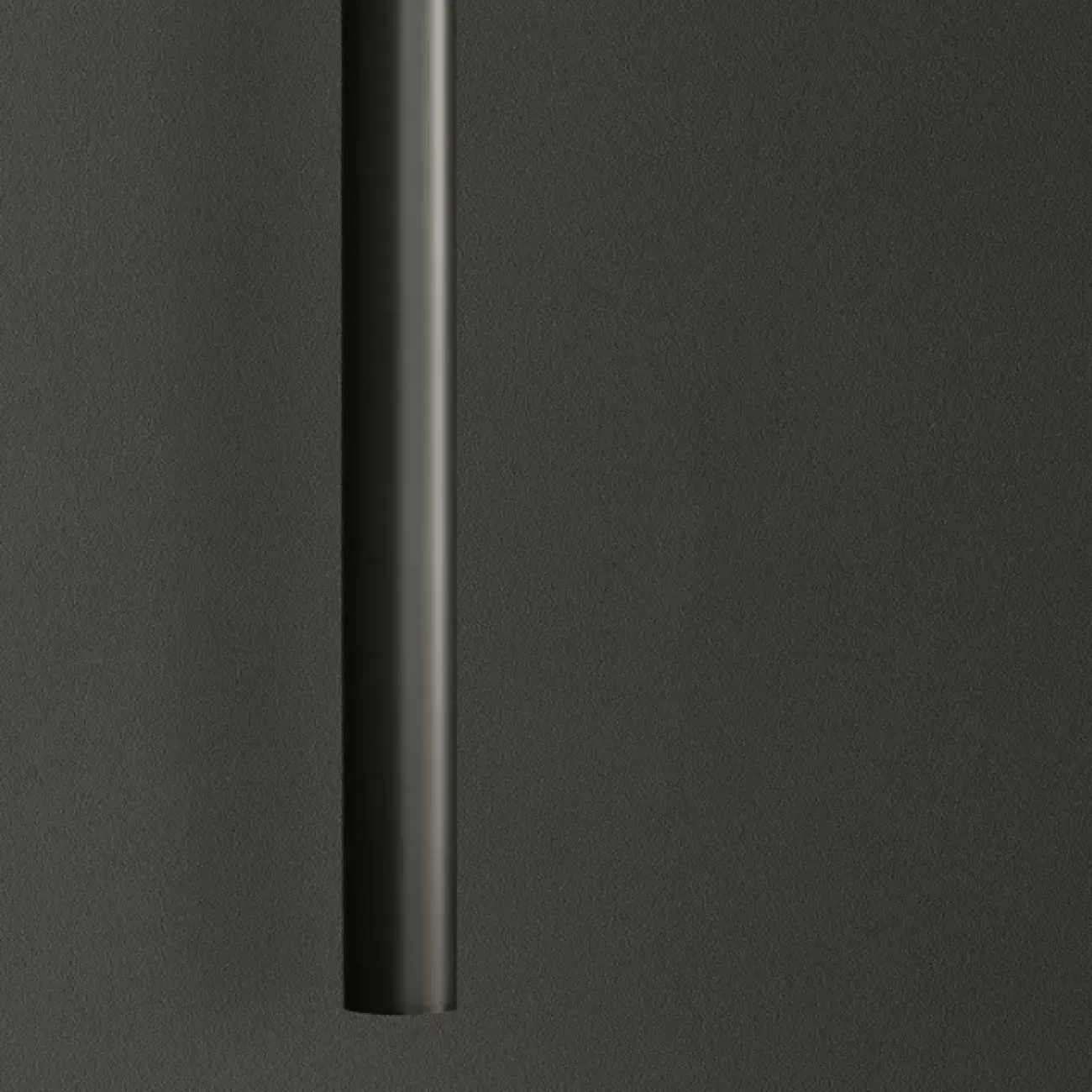 Настенный светодиодный светильник с вытянутым цилиндрическим корпусом на подвесе с круглым креплением ASKER Black