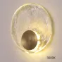 Настенный светодиодный светильник с дисковидным рельефным рассеивателем из хрусталя и круглым металлическим креплением LONA D25 3000К