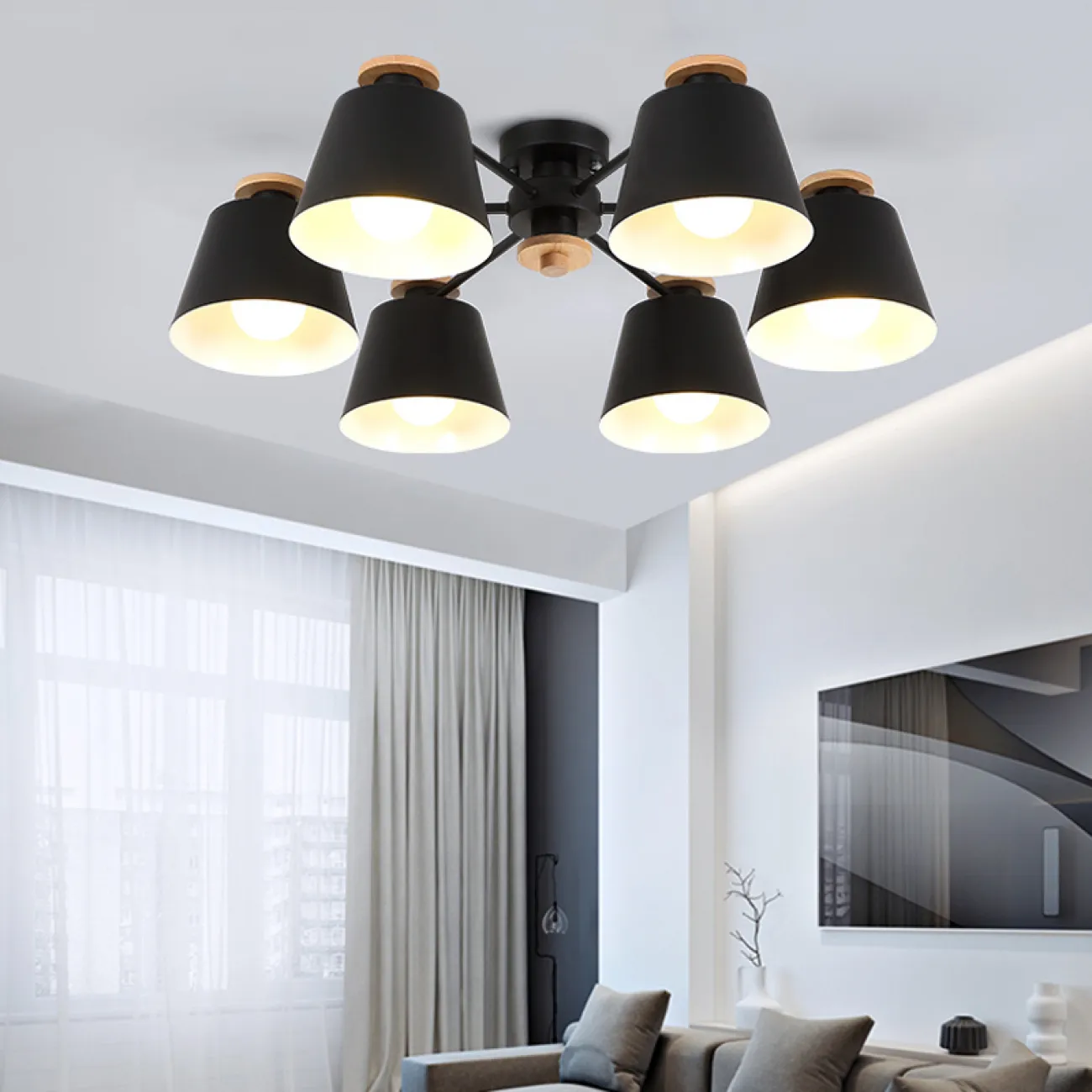 Люстра на штанге SCAD D66 White от ImperiumLoft