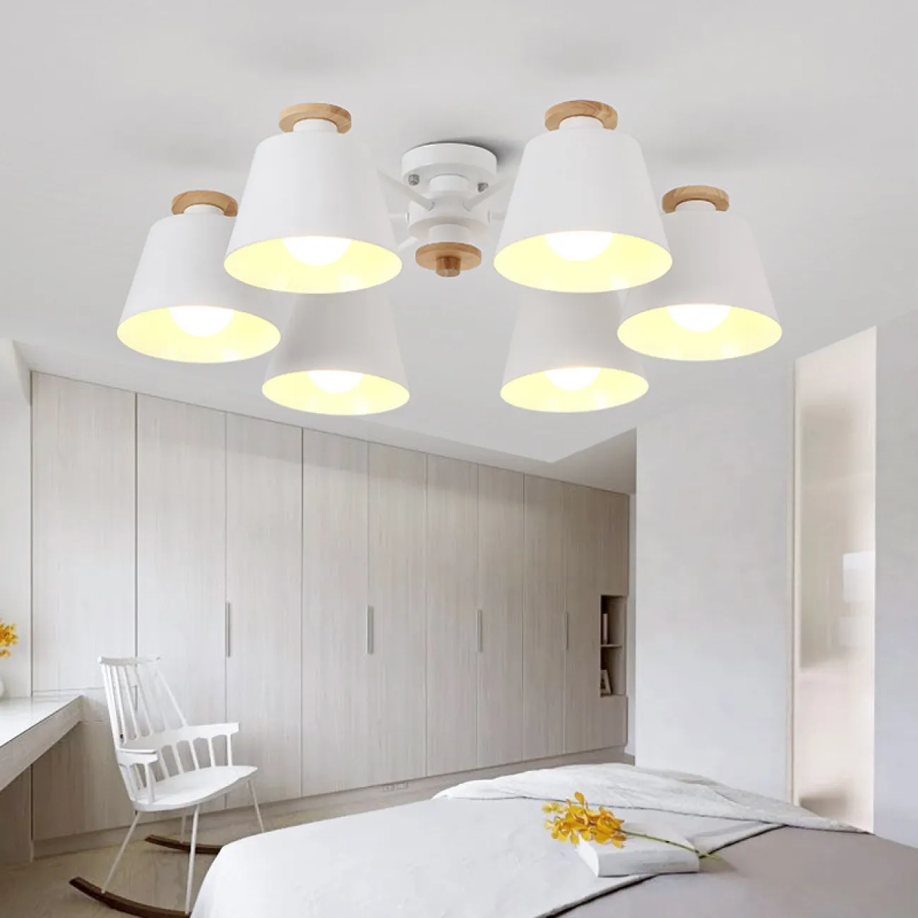 Люстра на штанге SCAD D66 White от ImperiumLoft
