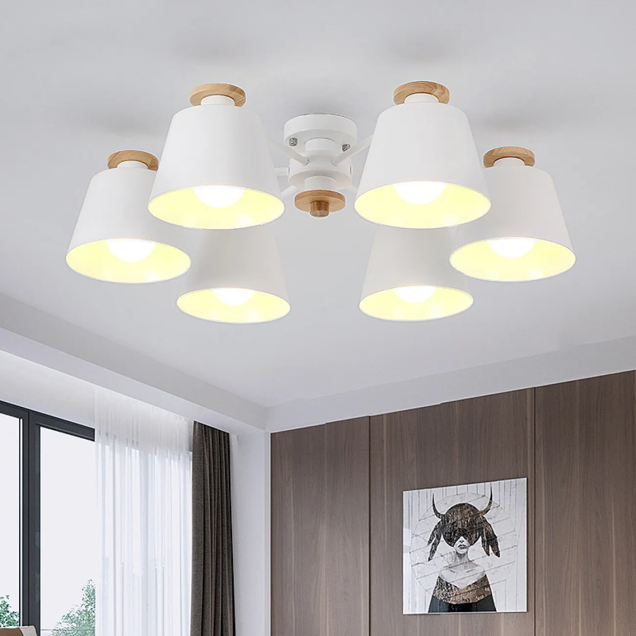 Люстра на штанге SCAD D80 Black от ImperiumLoft