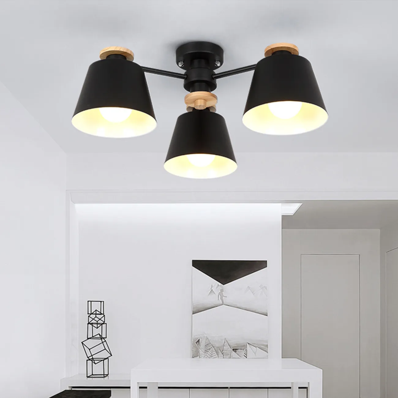 Люстра на штанге SCAD D80 Black от ImperiumLoft
