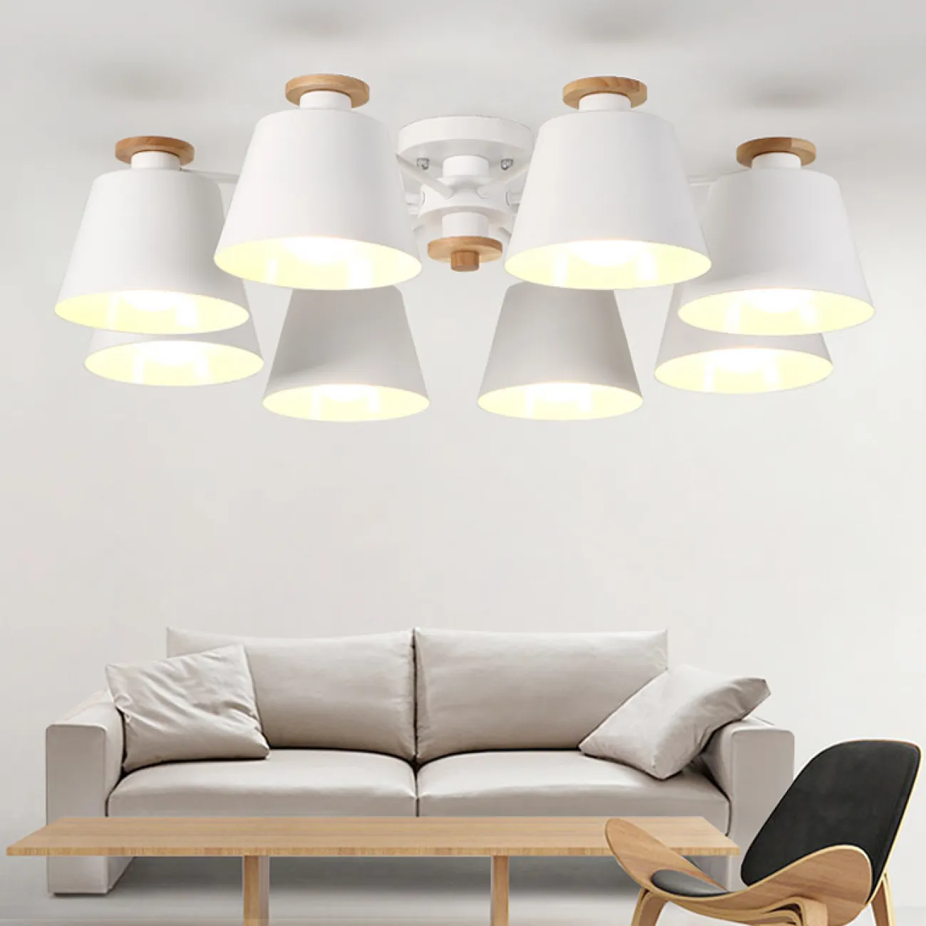 Люстра на штанге SCAD D80 Black от ImperiumLoft