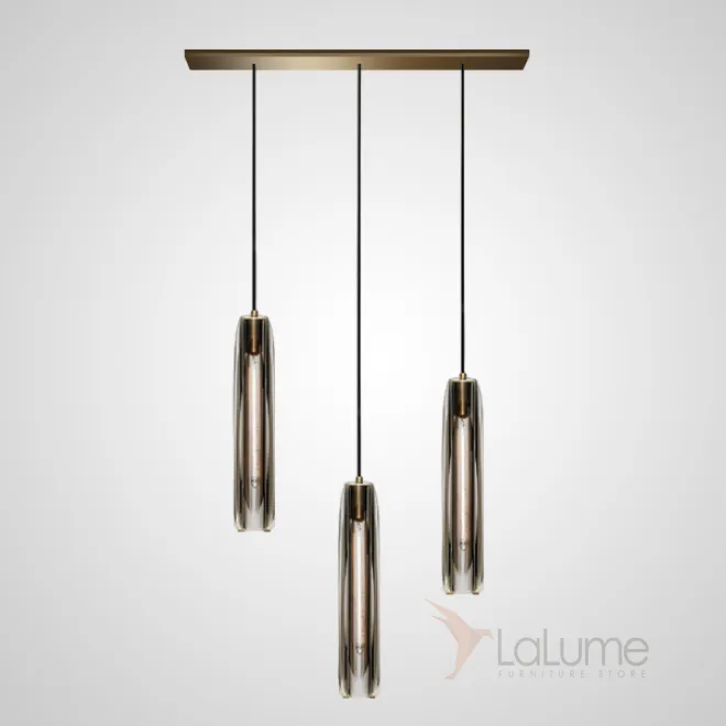 Готовая комбинация подвесных светильников c тремя вытянутыми цилиндрическими плафонами из ограненного хрусталя К9 ERFURT TRIO Готовая комбинация подвесных светильников c тремя вытянутыми цилиндрическими плафонами из ограненного хрусталя К9 ERFURT TRIO