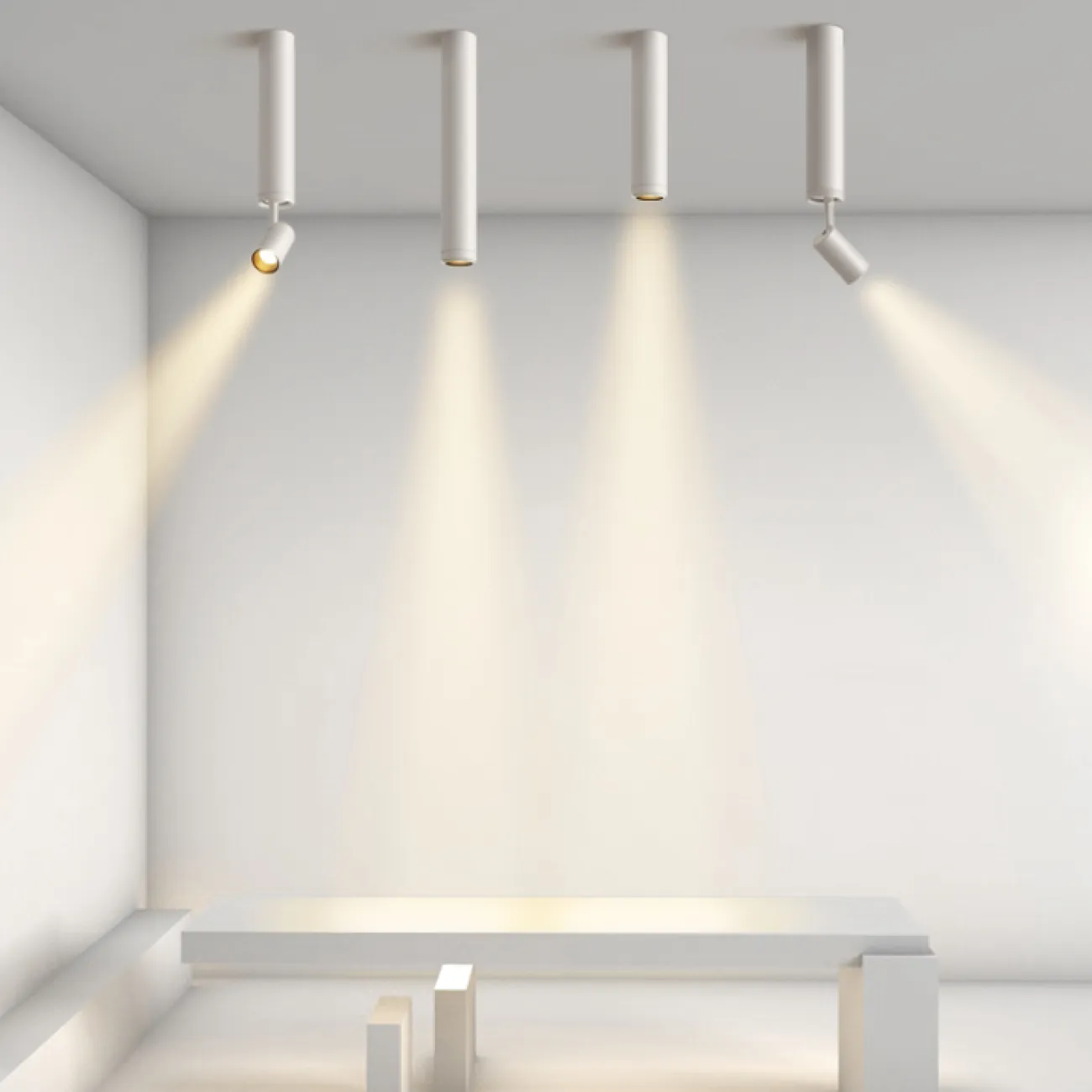 Серия точечных светодиодных светильников с поворотным цилиндрическим плафоном на выдвижной ножке NET H23 Black 3000К