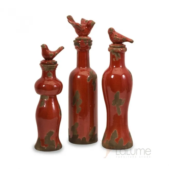 Набор ваз c крышками Vintage Bird от LaLume Набор ваз c крышками Vintage Bird от LaLume