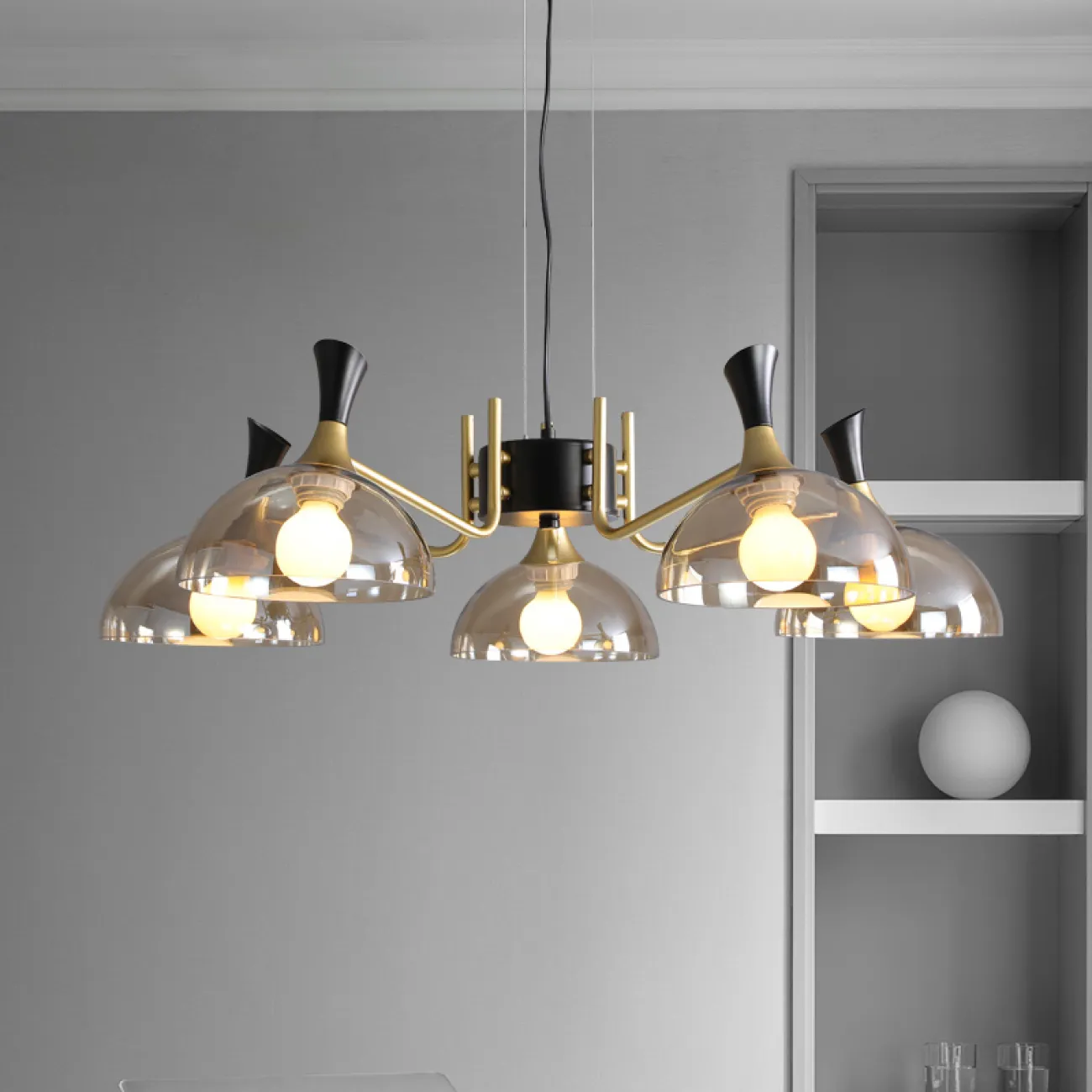 Подвесная люстра AMANDA D68 Amber от ImperiumLoft