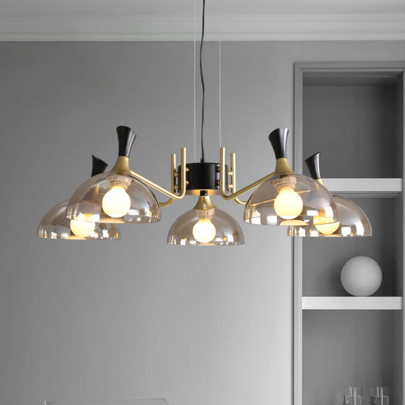 Подвесная люстра AMANDA D82 Amber от ImperiumLoft