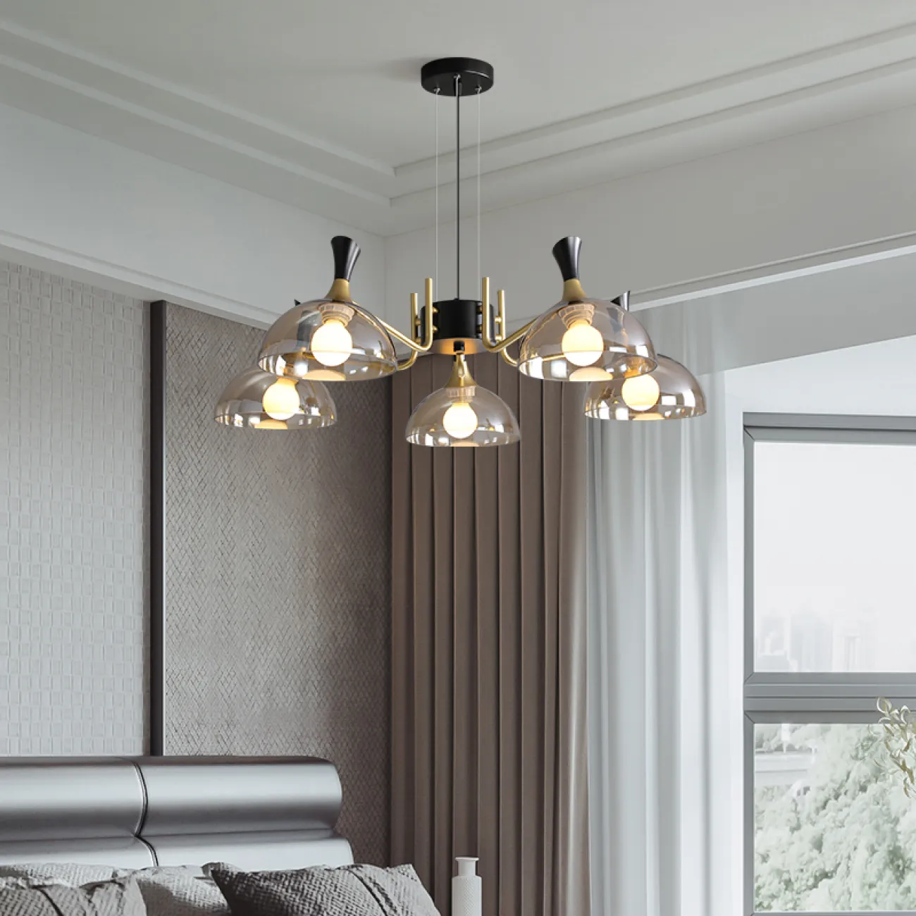 Подвесная люстра AMANDA D68 Amber от ImperiumLoft